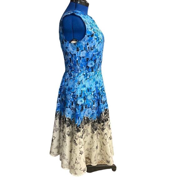 METAPHOR Women’s Dress, Size 12, Blue & Gray Sleeveless - Picture 3 of 10